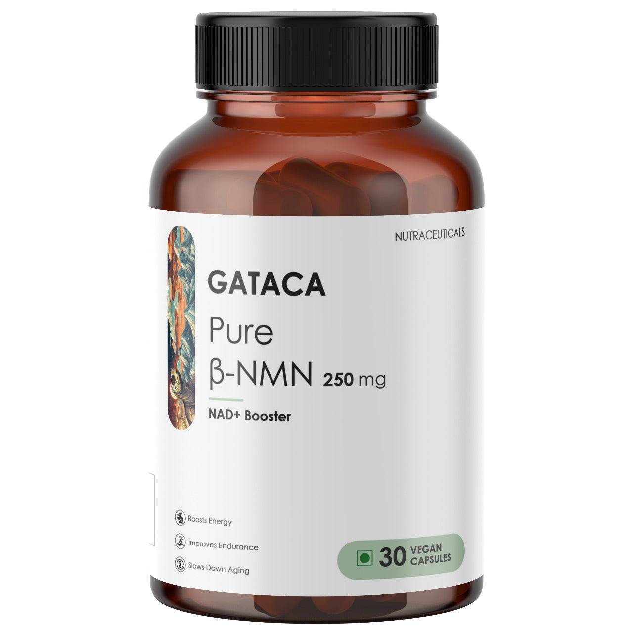 GATACA Pure β-NMN -  250 mg Capsules, Backed by 21 Patents