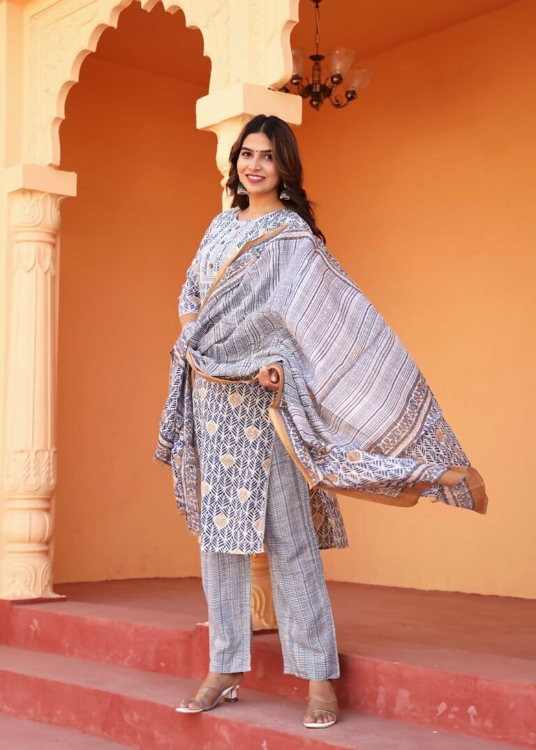 Alvano Alvano Women's 3Pcs Straight Kurti Set Printed Rayon - Distacart