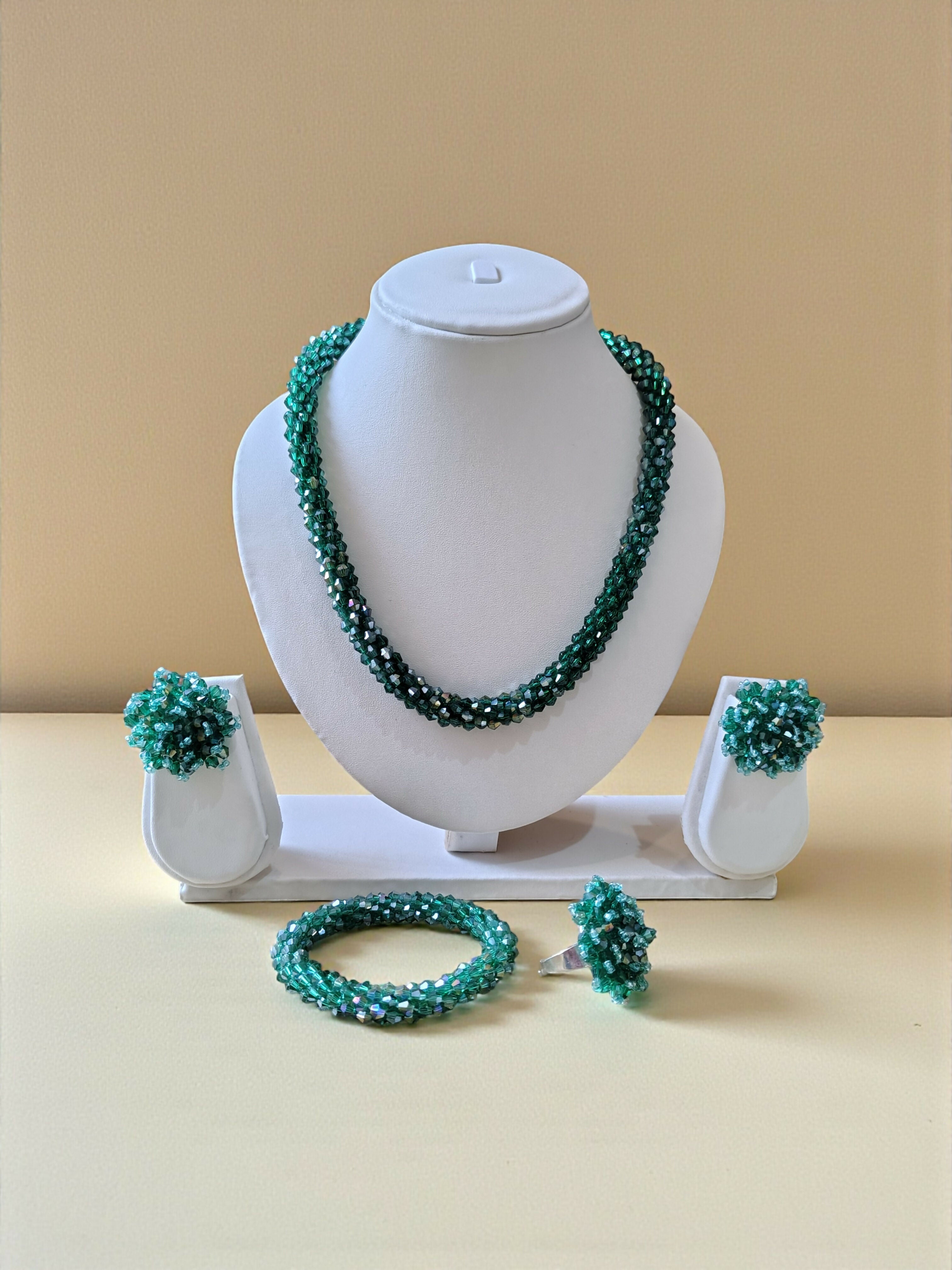 Inhanns Rangshine 4-In-1 Crystal Glam Set - Handmade - Sea Green - Distacart