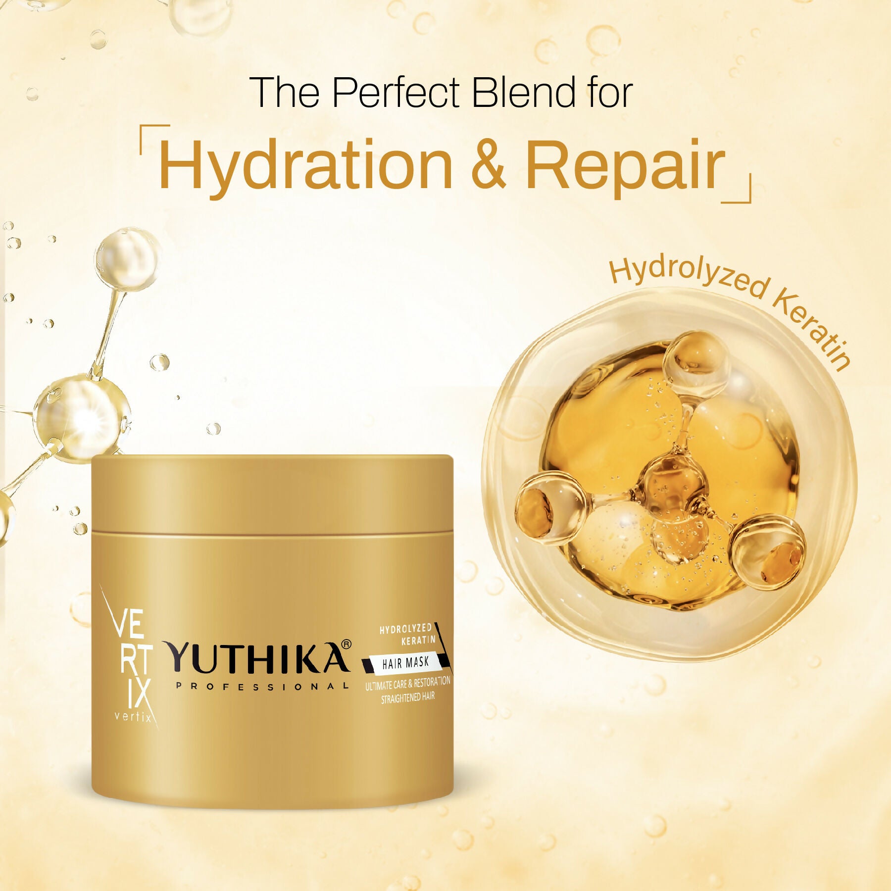 Yuthika Professional Vertix Hydrolyzed Keratin Hair Mask For Women & Men - Distacart
