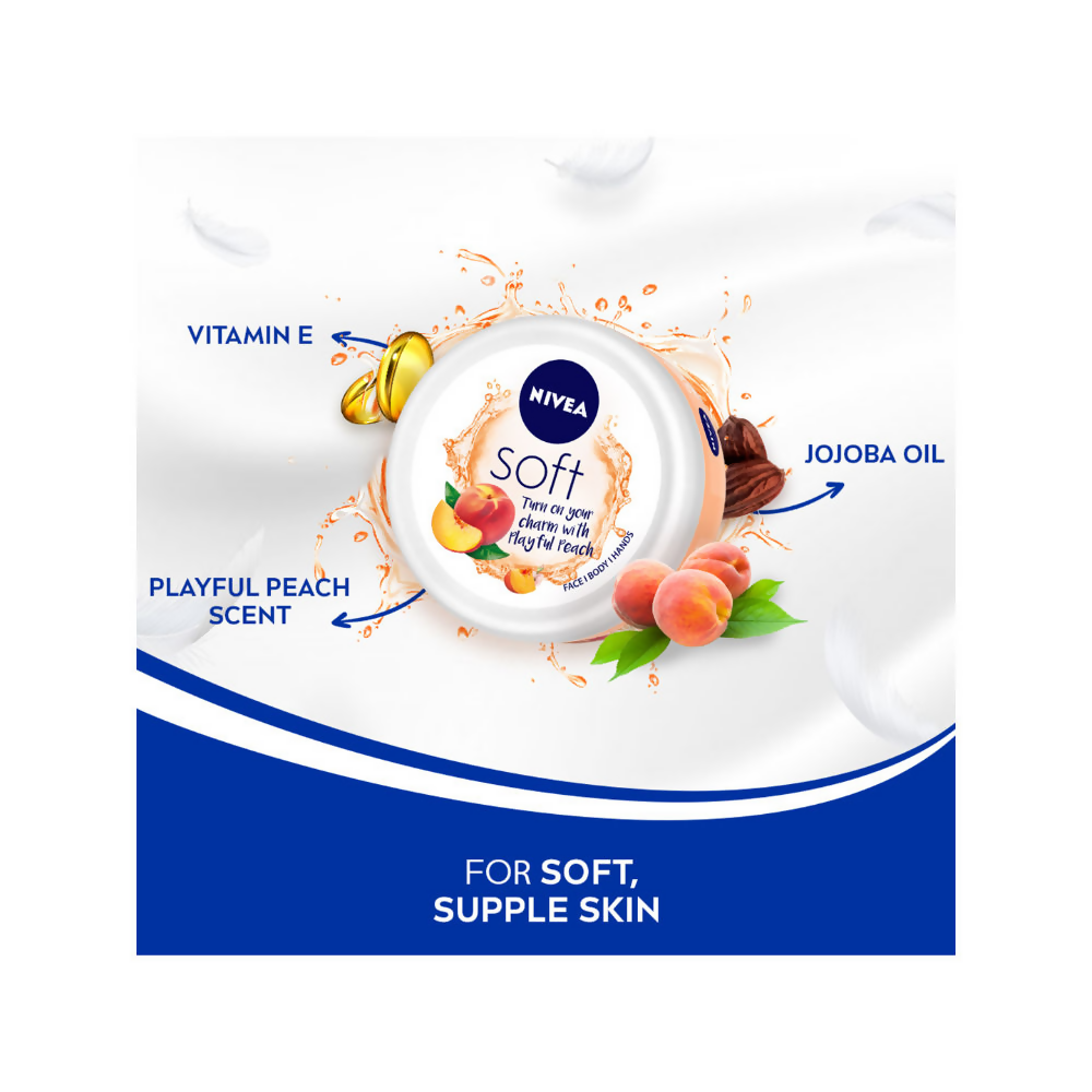 Nivea Soft Light Moisturizer Cream Playful Peach - Distacart