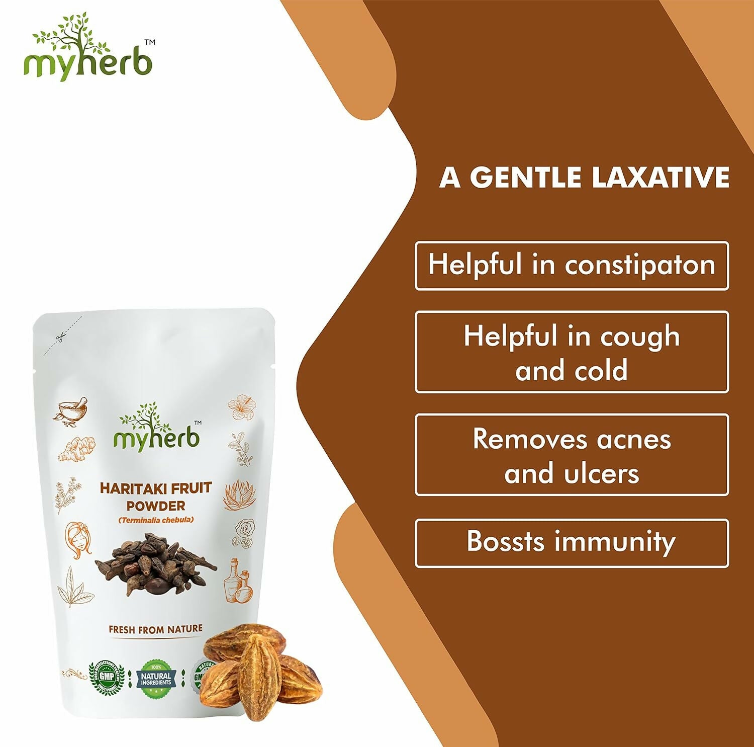 Myherb Natural Organic Haritaki Powder - Distacart