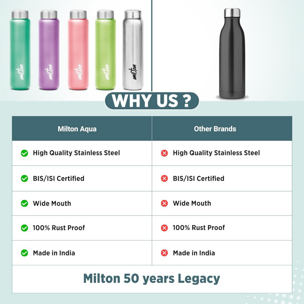 Milton Aqua 1000 Stainless Steel Water Bottle - Light Green - Dista