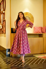 Thumbnail for Aastha Fashion Women's Pink Cotton Silk Digital Printed Designer Kurti with Pant - Distacart