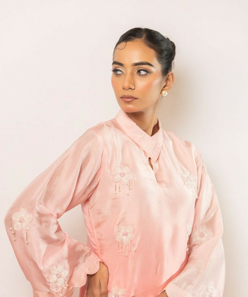 Timaraa Rose Whisper Pink Ombre Shaded Co-Ord Set - Dista
