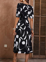 Thumbnail for Pimu Style Short Sleeve Dress - Black