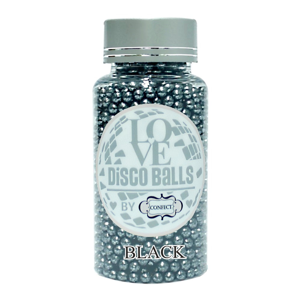 confect black disco balls sprinkles 5 mm 120 gms