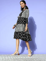 Thumbnail for Yufta Black Ethnic Motifs Indie Gal Dress