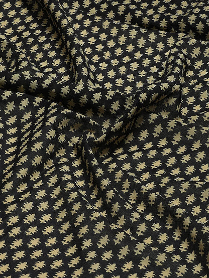Yufta Black Printed Saree - Distacart