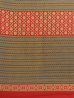 Thumbnail for Yufta Black Printed Saree