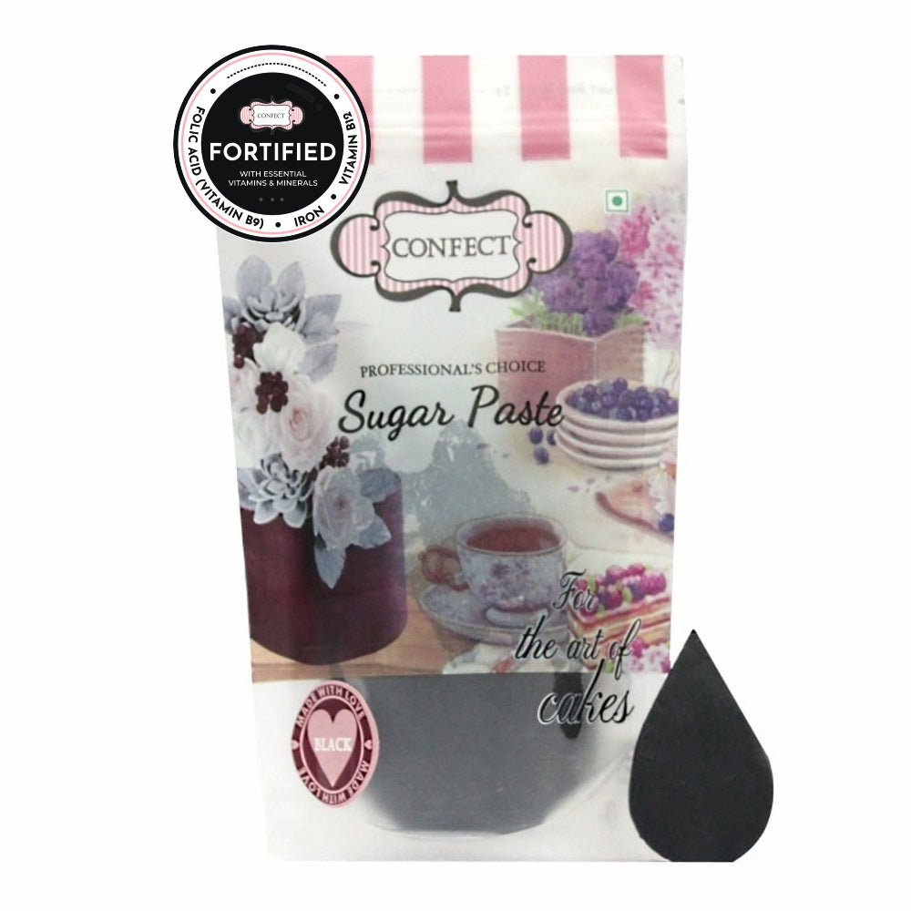 confect black nutrional sugarpaste 1 kg