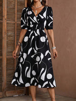 Thumbnail for Pimu Style Short Sleeve Dress - Black