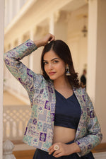 Thumbnail for Lorenvalley Black Premium Chinnon Lehenga Choli with Jacquard Woven Design Koti - Distacart