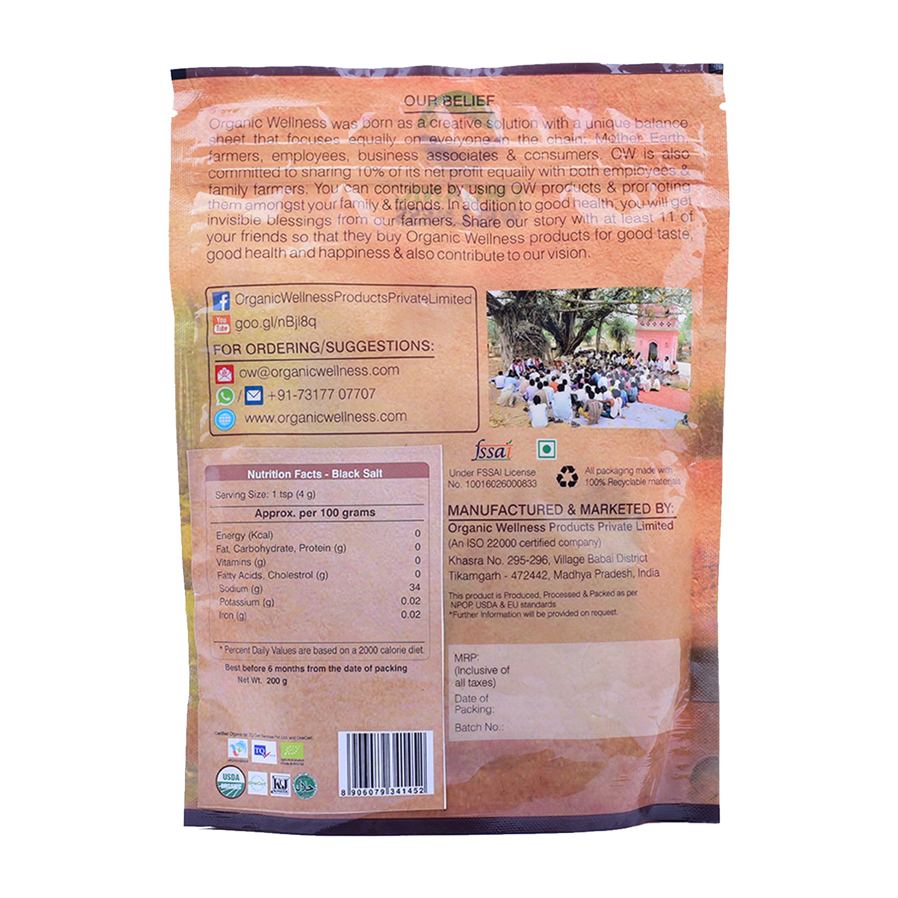 Organic Wellness Black Salt - Distacart