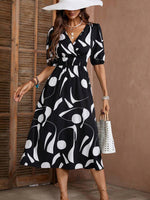 Thumbnail for Pimu Style Short Sleeve Dress - Black