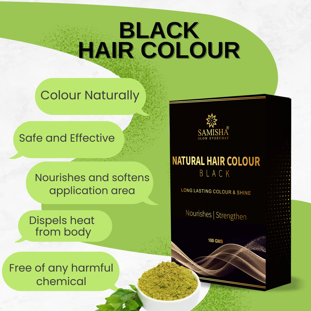 Samisha Black Hair Colour Powder – Original & Organic Natural Black - Distacart
