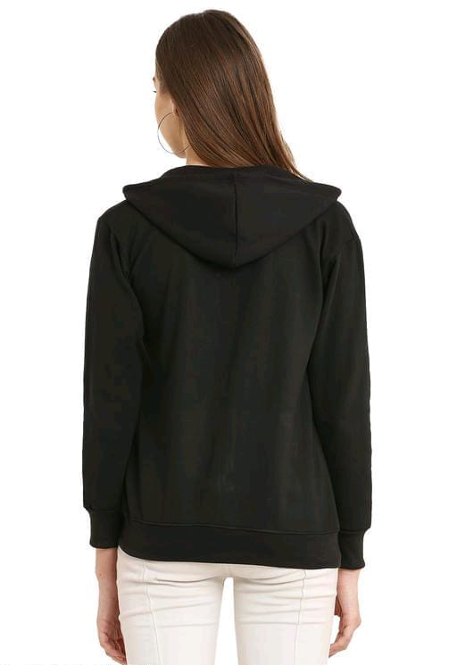 PAVONINE Black Color Casual Winter Wear Hoodie Sweatshirt For Girls - Distacart