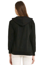 Thumbnail for PAVONINE Black Color Casual Winter Wear Hoodie Sweatshirt For Girls - Distacart