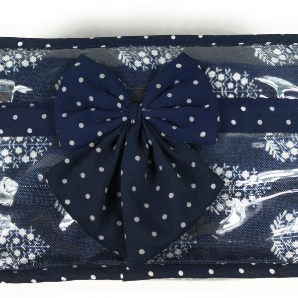 Asmaani Satin 6 Pocket Blue Bow Jewellery Kit