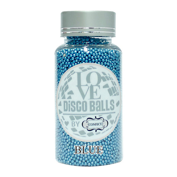 confect blue disco balls sprinkles 2 mm 120 gms