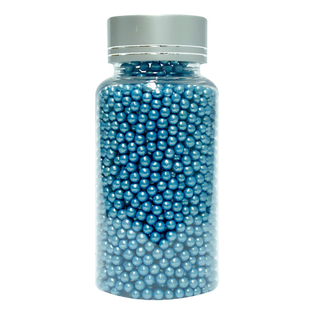 confect blue disco balls sprinkles 3 mm 120 gms