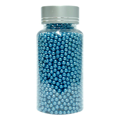 confect blue disco balls sprinkles 3 mm 120 gms