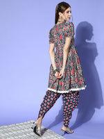 Thumbnail for Yufta Blue Ethnic Kurta with Dhoti - Distacart