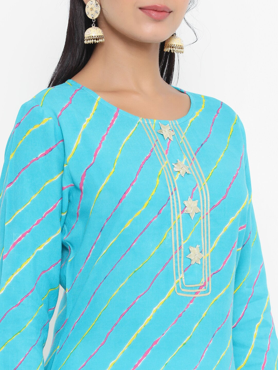 Yufta Blue Printed Kurta - Distacart