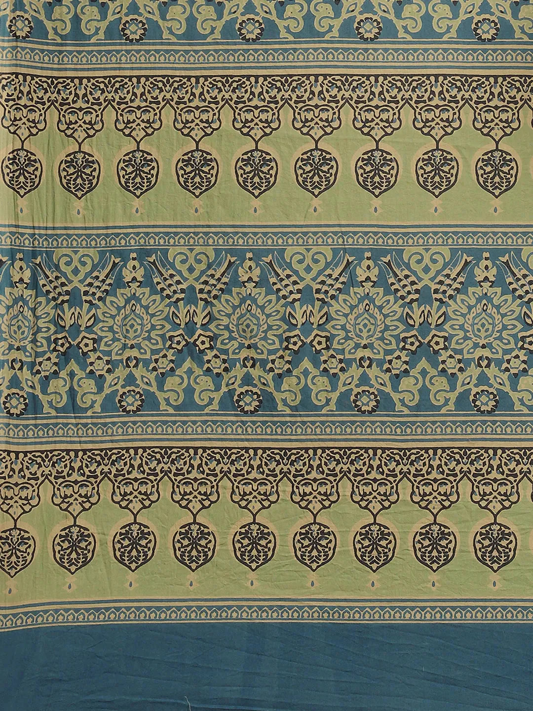 Yufta Blue Printed Saree