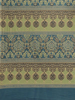 Thumbnail for Yufta Blue Printed Saree