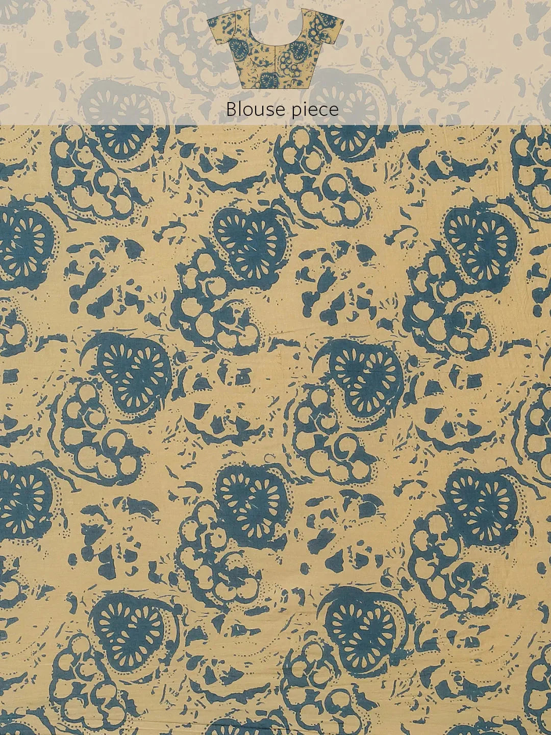 Yufta Blue Printed Saree