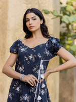 Thumbnail for Yufta Blue Wrap Dress