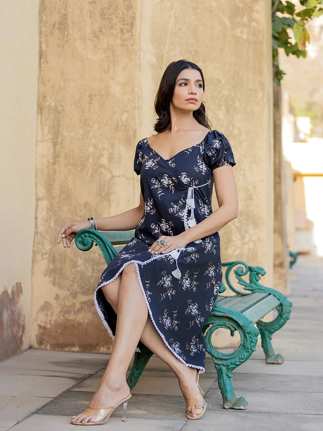 Yufta Blue Wrap Dress