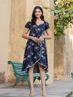 Thumbnail for Yufta Blue Wrap Dress