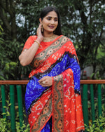 Thumbnail for Lorenvalley Premium Pure Bandhej Tapeta Soft light weight silk saree with zari weaving Border - Multicolor - Distacart
