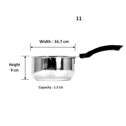 Sumeet Stainless Steel Saucepan - Dista