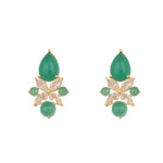 Thumbnail for Nuyug 18k Gold Plated Floral Diamond Glow Earrings