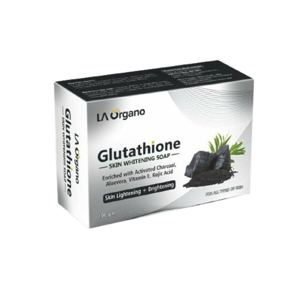 LA Organo Glutathione Activated Charcoal Skin Whitening Soap - Distacart