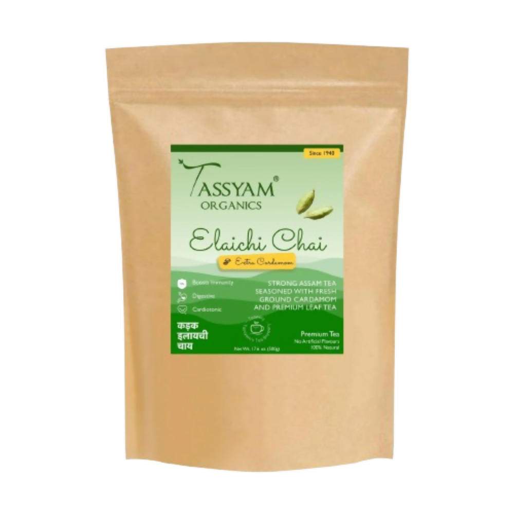 Tassyam Organics Strong Cardamom Tea | Elaichi Chai - Refill Pack - Distacart