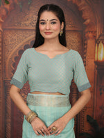 Thumbnail for Astita Organza Rama Green Saree