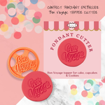 Thumbnail for confect toppers cutters congratulations topper cutter bon voyage