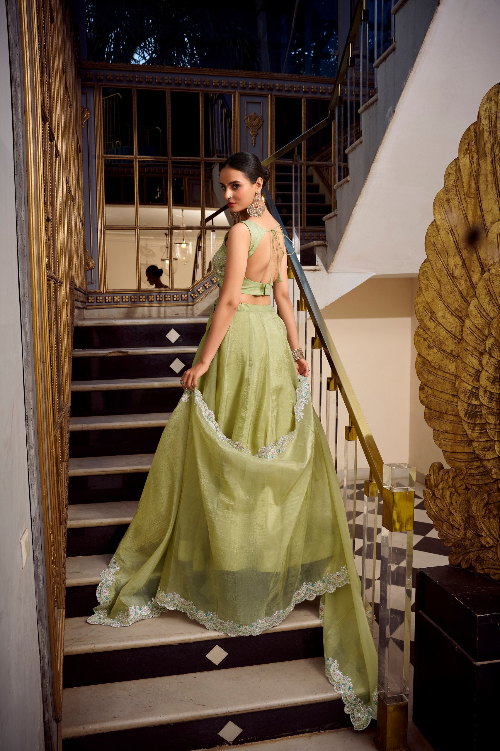 Lehenga Mart Designer Lehenga Choli - Pista - Distacart