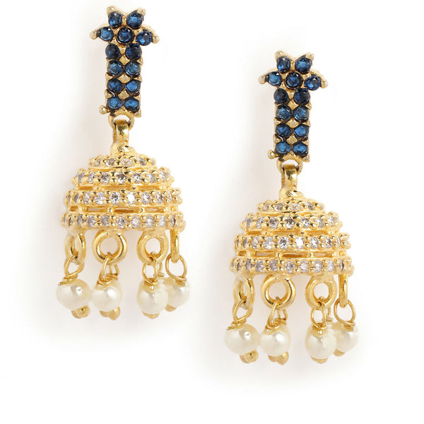 Nuyug 22K Gold Plated Sage Belle Mini Jhumki Earrings