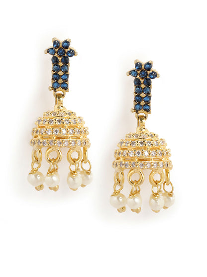 Nuyug 22K Gold Plated Sage Belle Mini Jhumki Earrings - Distacart
