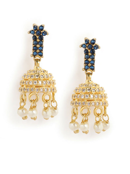 Nuyug 22K Gold Plated Sage Belle Mini Jhumki Earrings