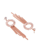 Thumbnail for NVR Women Gold Toned Contemporary Drop Earrings - Distacart