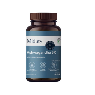 Miduty KSM 66 Ashwagandha 3x capsules - Distacart