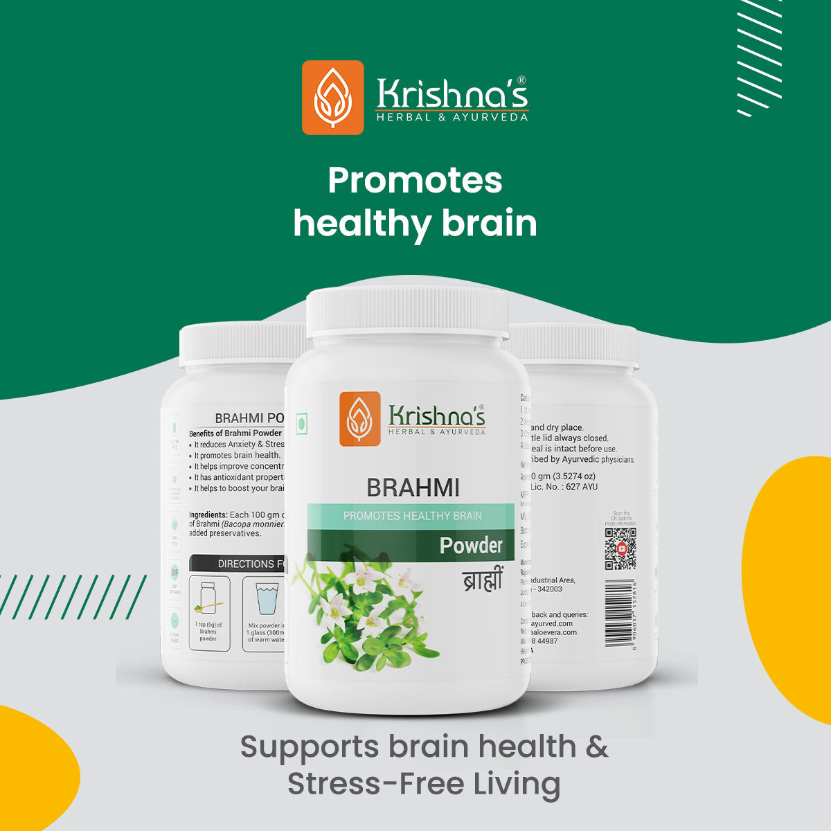 Krishna'S Herbal & Ayurveda Brahmi Powder