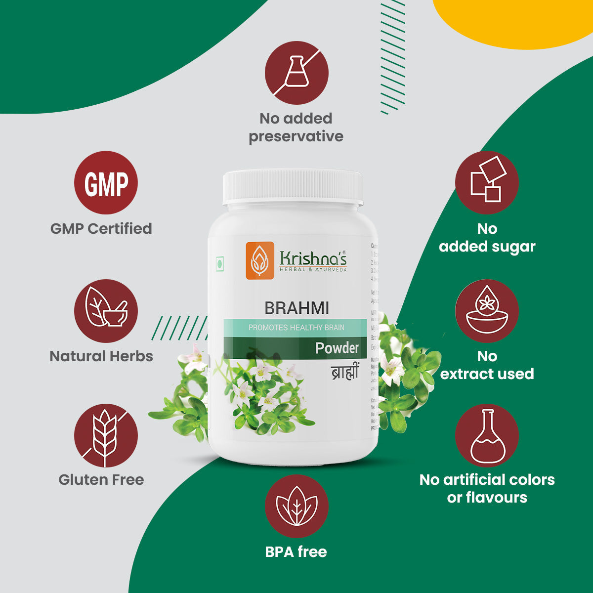 Krishna'S Herbal & Ayurveda Brahmi Powder