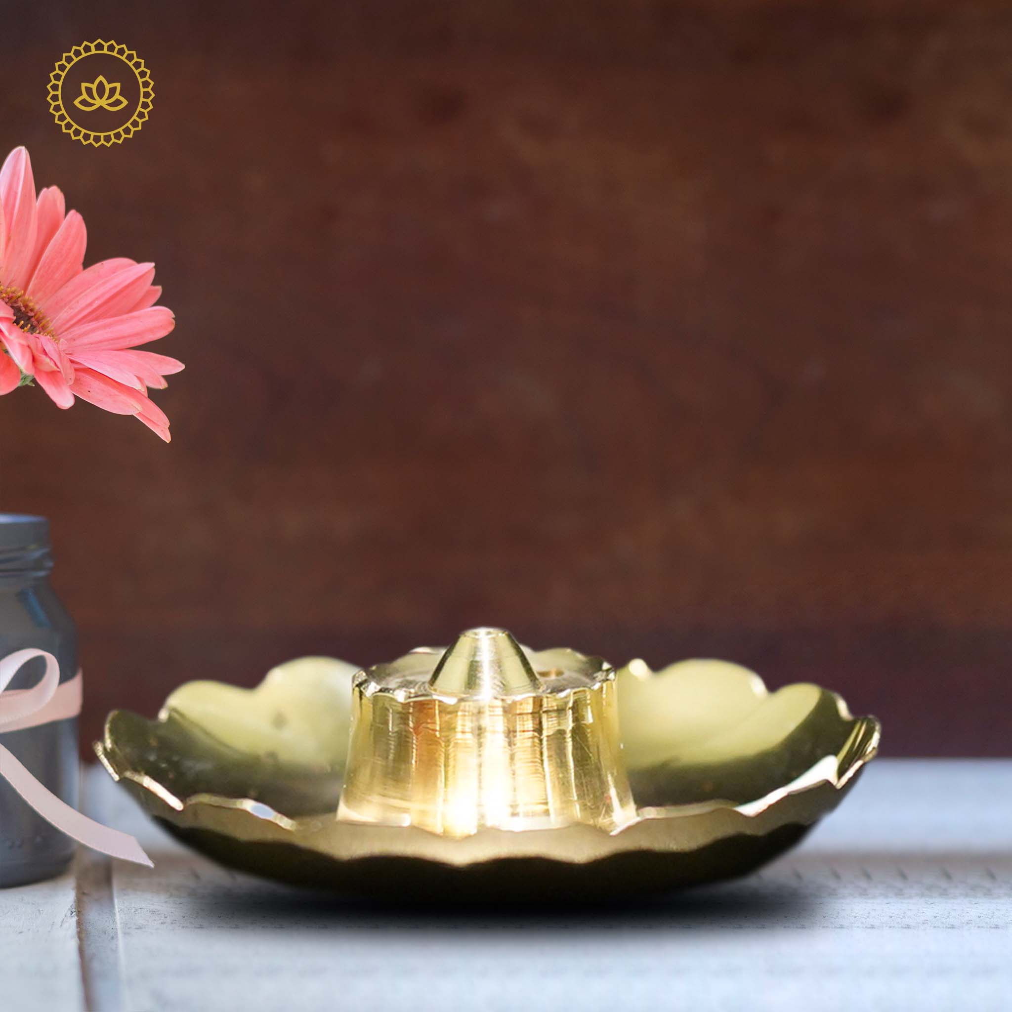 Brass Agarbatti Stand with Ash Catcher - Distacart